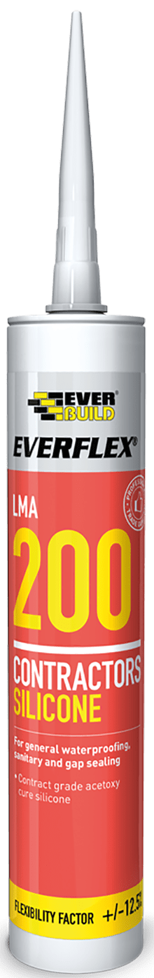 Everbuild 200TR 295ml Contractors LMA Silicone Sealant - Translucent