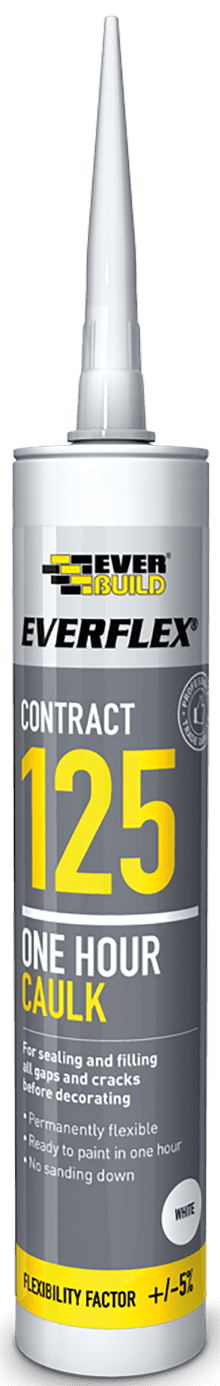 Everbuild Everbuild 125 Everflex One Hour Caulk - White - 300 ml