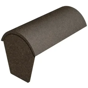 Marley Concrete 457mm Segmental stop end ridge - Antique Brown