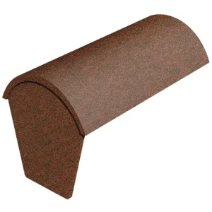 Marley Concrete 457mm Segmental stop end ridge - Dark Red