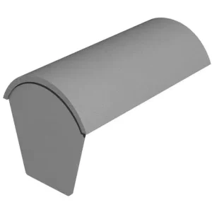 Marley Concrete 457mm Segmental stop end ridge - Smooth Grey