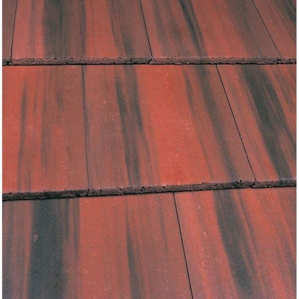 Marley Edgemere Interlocking Concrete Slate - Old English Dark Red - Pack of 40