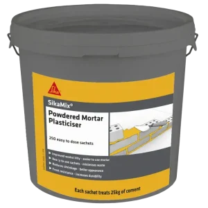 Sika Powder Mortar Plasticiser 250 Sachets Brown Powder